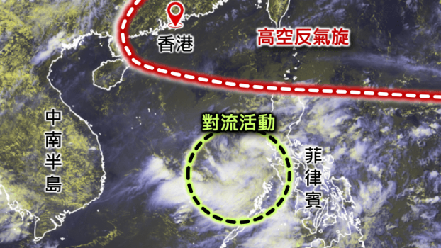 低压槽内或&ldquo;爆对流&rdquo;发展成低压区